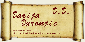 Darija Duronjić vizit kartica
